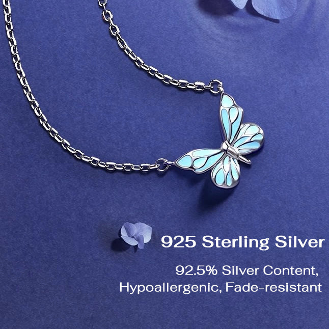 Sterling Silver Jewelry Set with Butterfly Detail