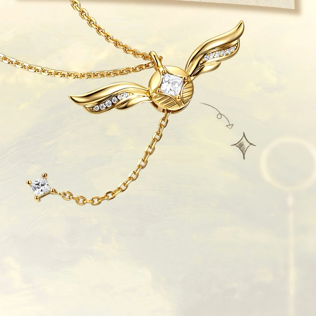 Gold-Plated Necklace with Lariat Detail