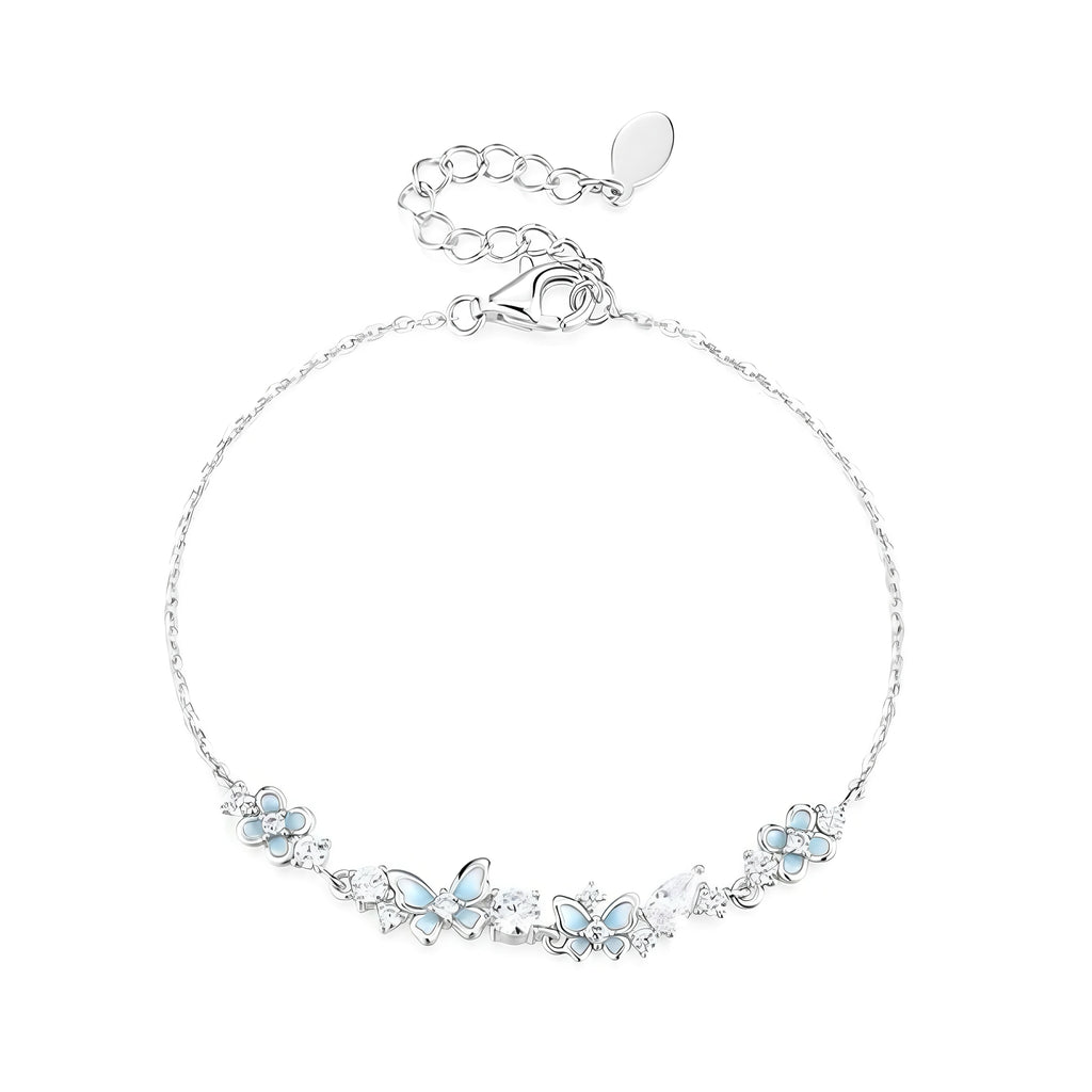 Sterling Silver Bracelet with Butterfly Detail