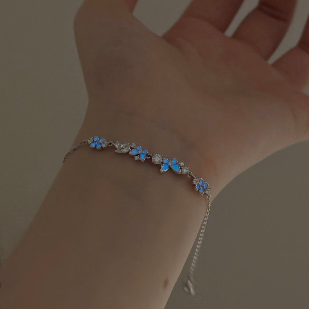 Sterling Silver Bracelet with Butterfly Detail
