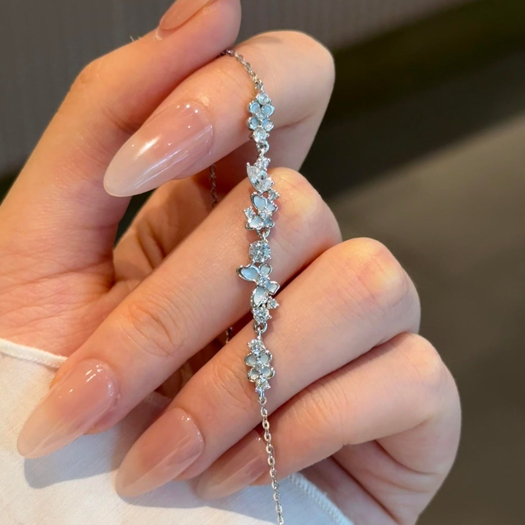 Sterling Silver Bracelet with Butterfly Detail