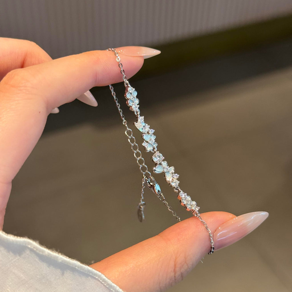 Sterling Silver Bracelet with Butterfly Detail
