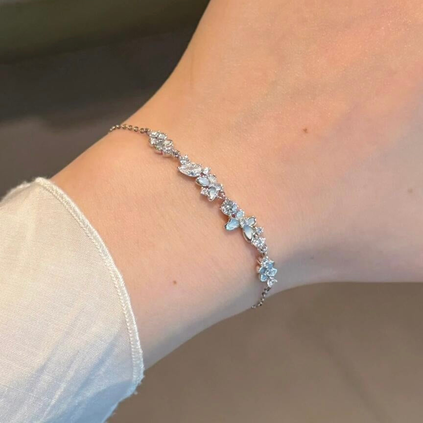 Sterling Silver Bracelet with Butterfly Detail