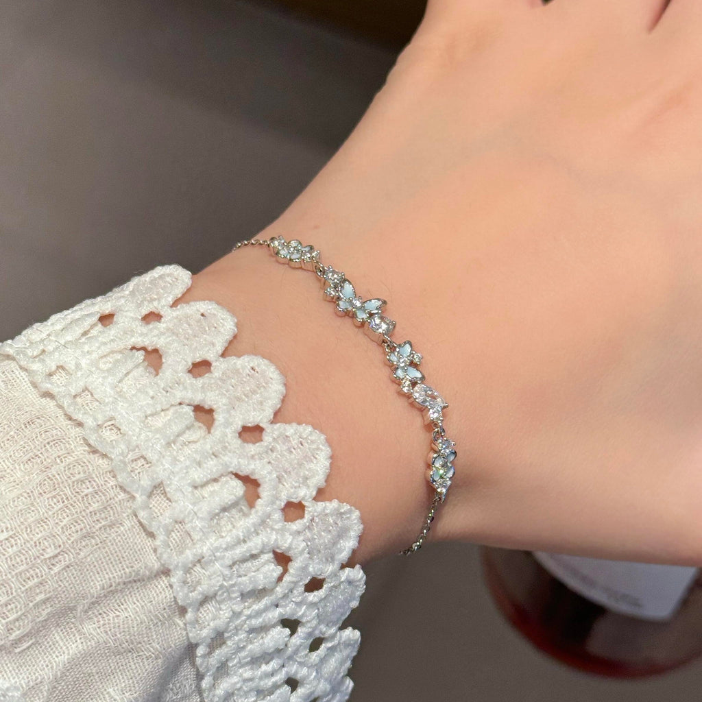 Sterling Silver Bracelet with Butterfly Detail