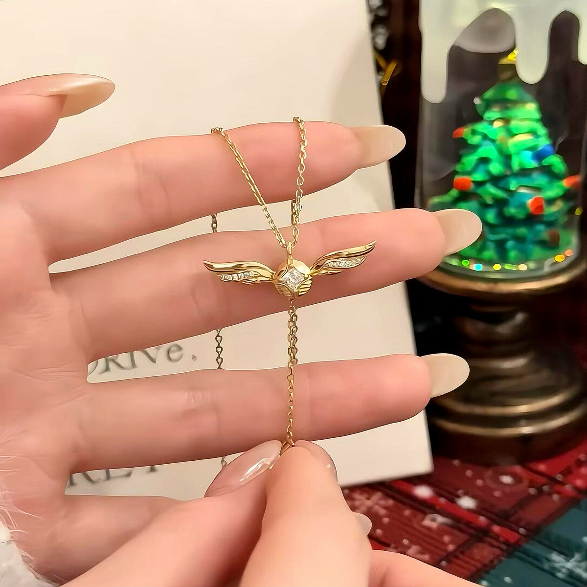 Gold-Plated Necklace with Lariat Detail