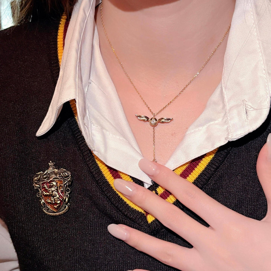Gold-Plated Necklace with Lariat Detail