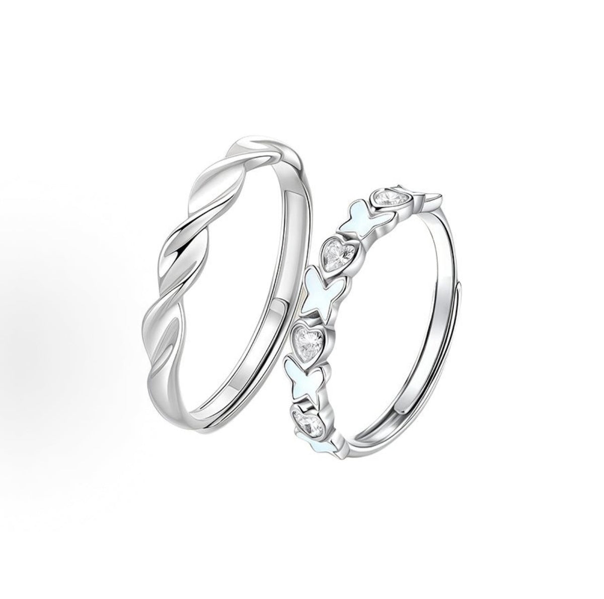 Sterling Silver Ring with Butterfly Detail