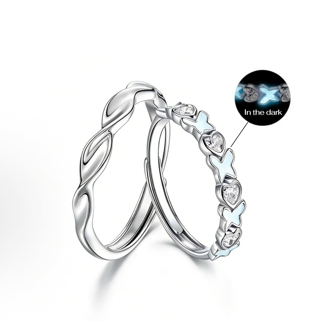 Sterling Silver Ring with Butterfly Detail