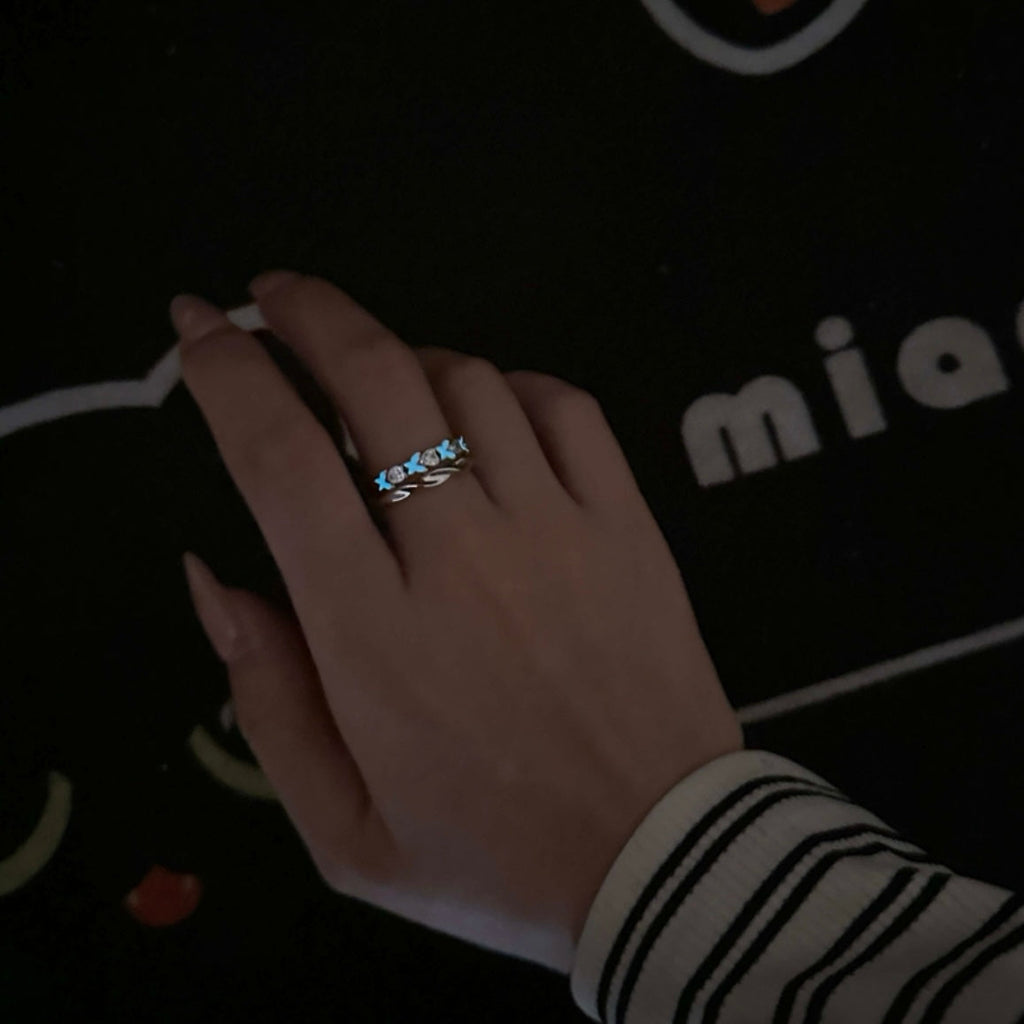 Sterling Silver Ring with Butterfly Detail