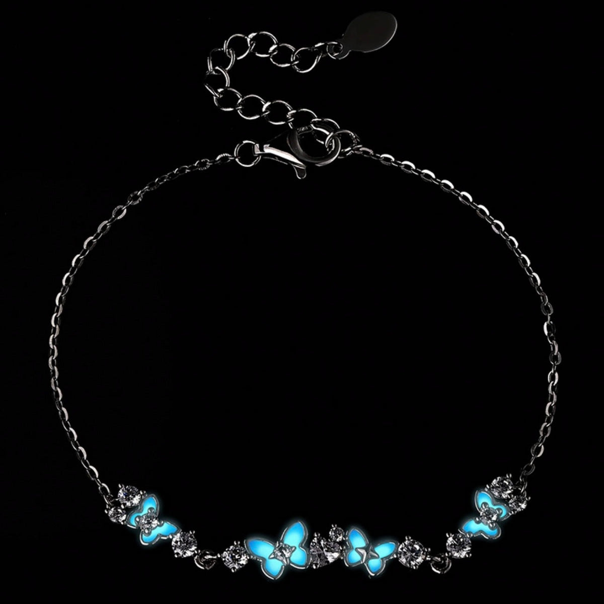 Sterling Silver Bracelet with Butterfly Detail