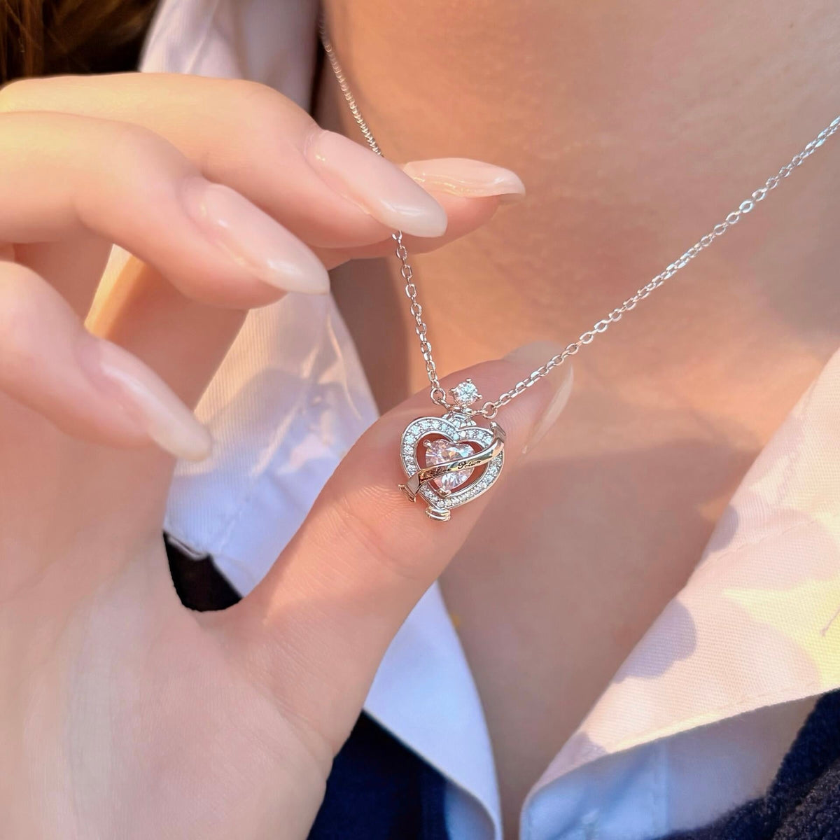Sculpted Necklace in Sterling Silver
