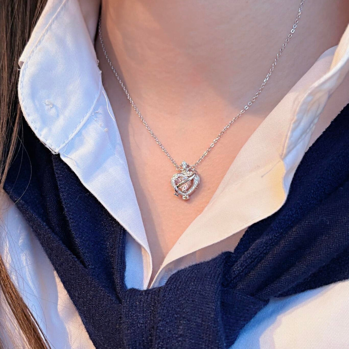 Sculpted Necklace in Sterling Silver