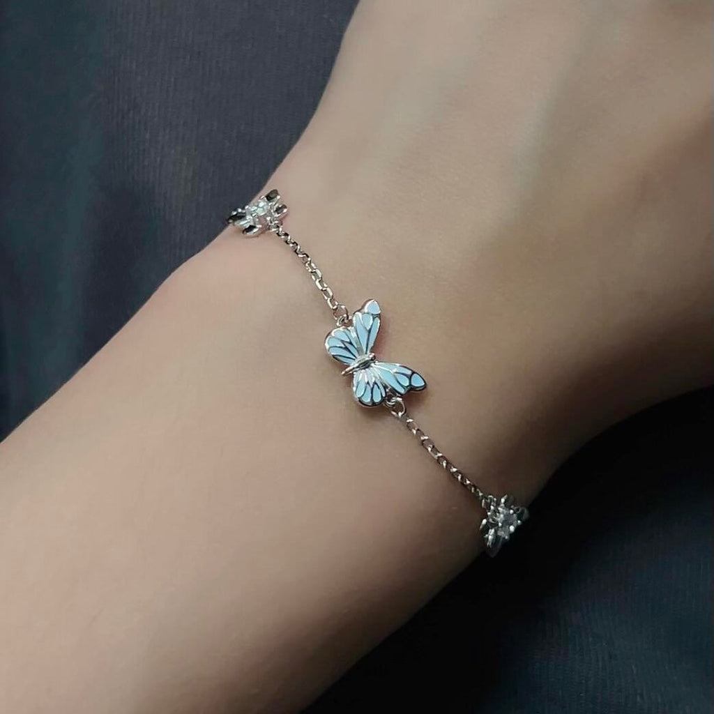 Butterfly Sterling Silver Bracelet