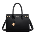 Leather Shoulder Bag with Structured Detail