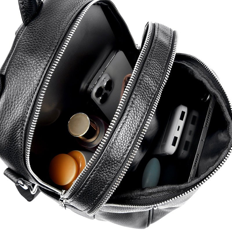 Versatile Genuine Leather Backpack