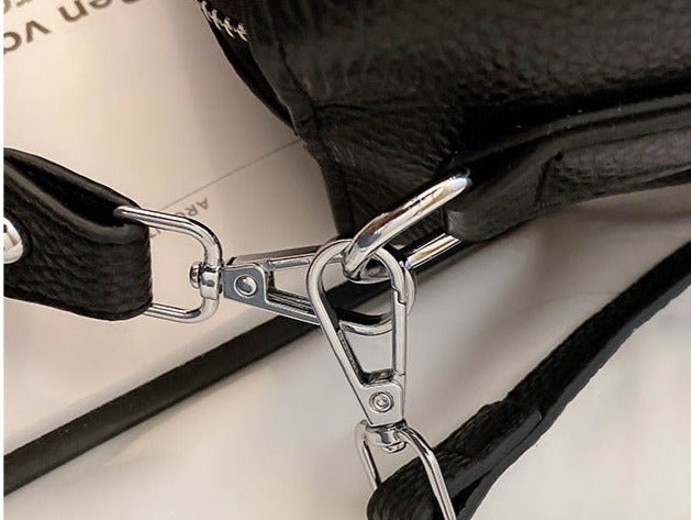 Genuine Leather Messenger Bag with Refined Detail