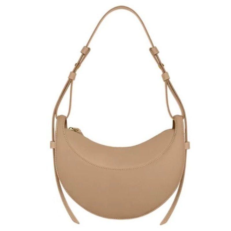 Sculpted Genuine Leather Hobo Bag