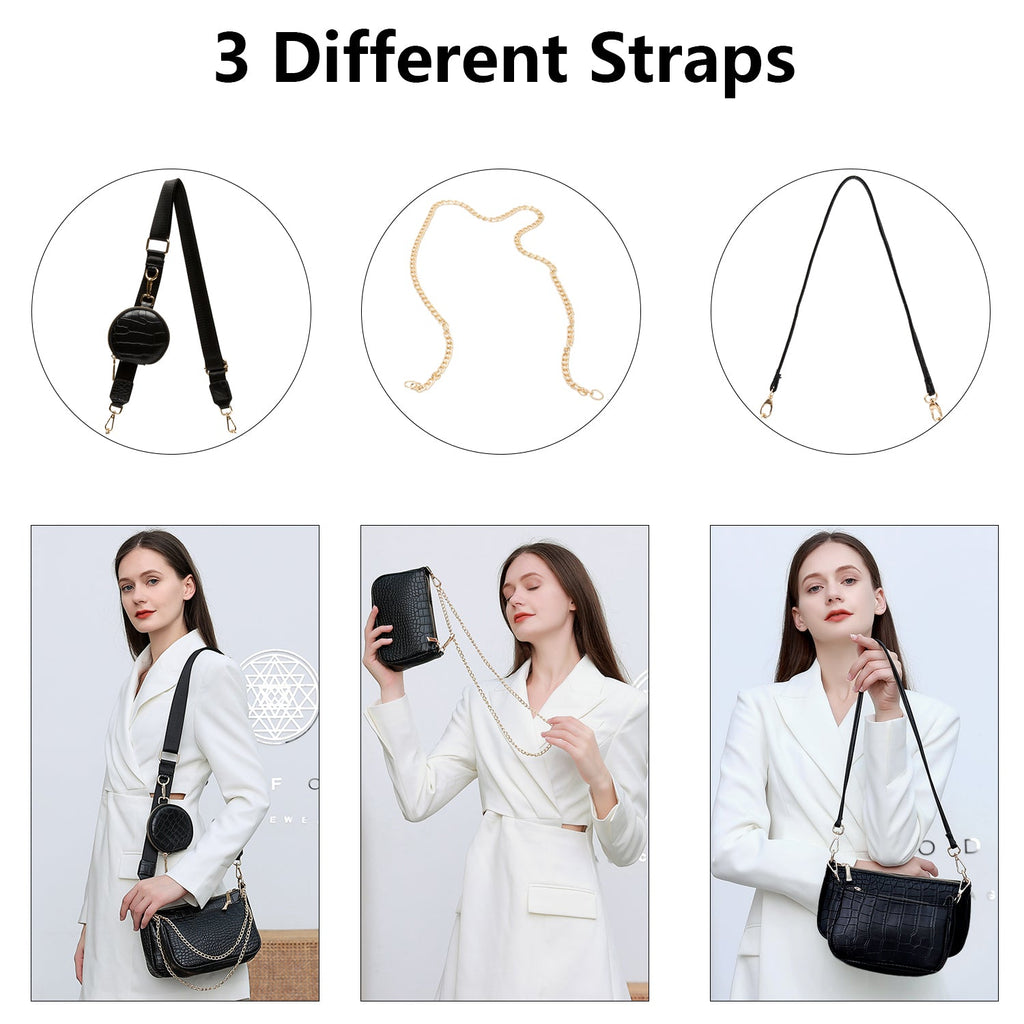 Croc-Effect Crossbody Bag