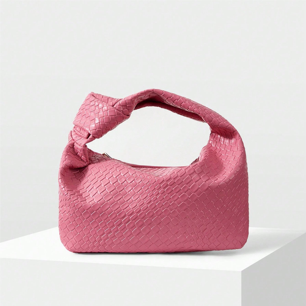 Woven PU Leather Handbag