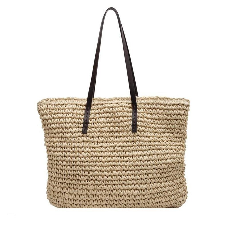 Woven Straw Tote Bag