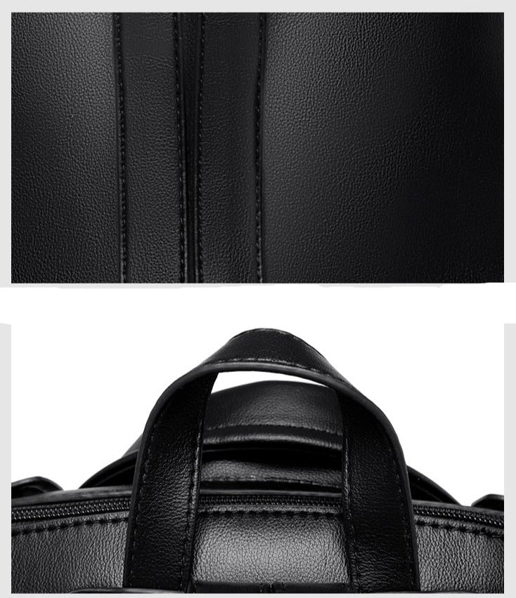 Refined Backpack in Synthetic Leather