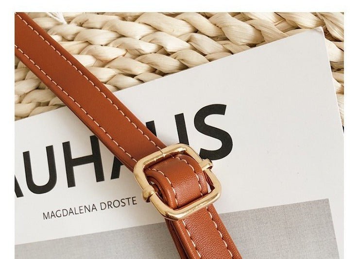Straw Evening Clutch with Woven Detail