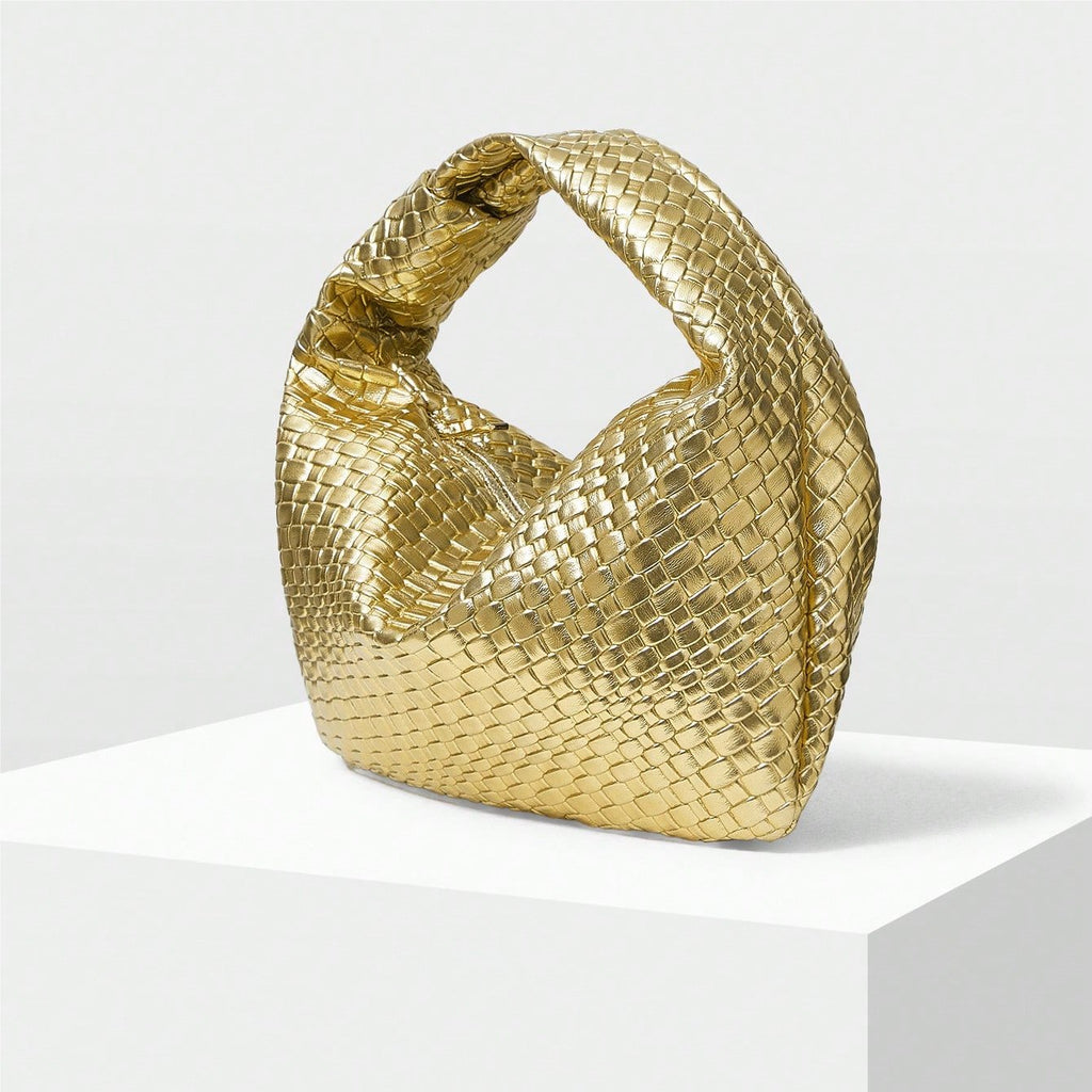 Woven PU Leather Handbag
