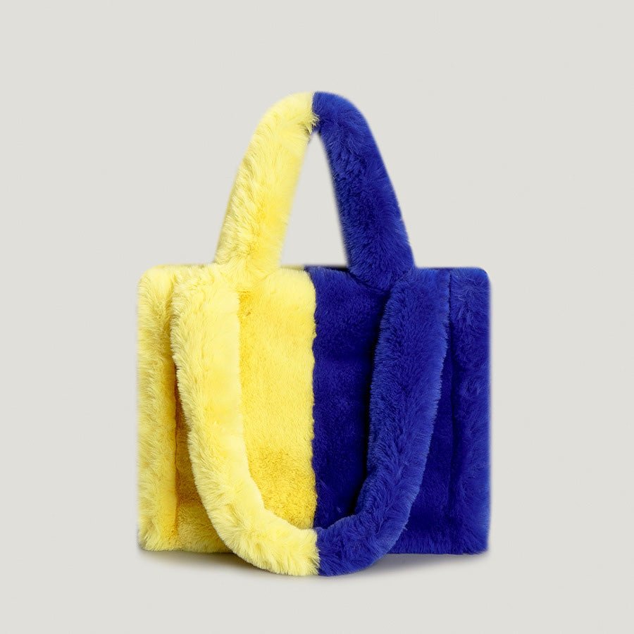 Modern Tote Bag in Faux Fur