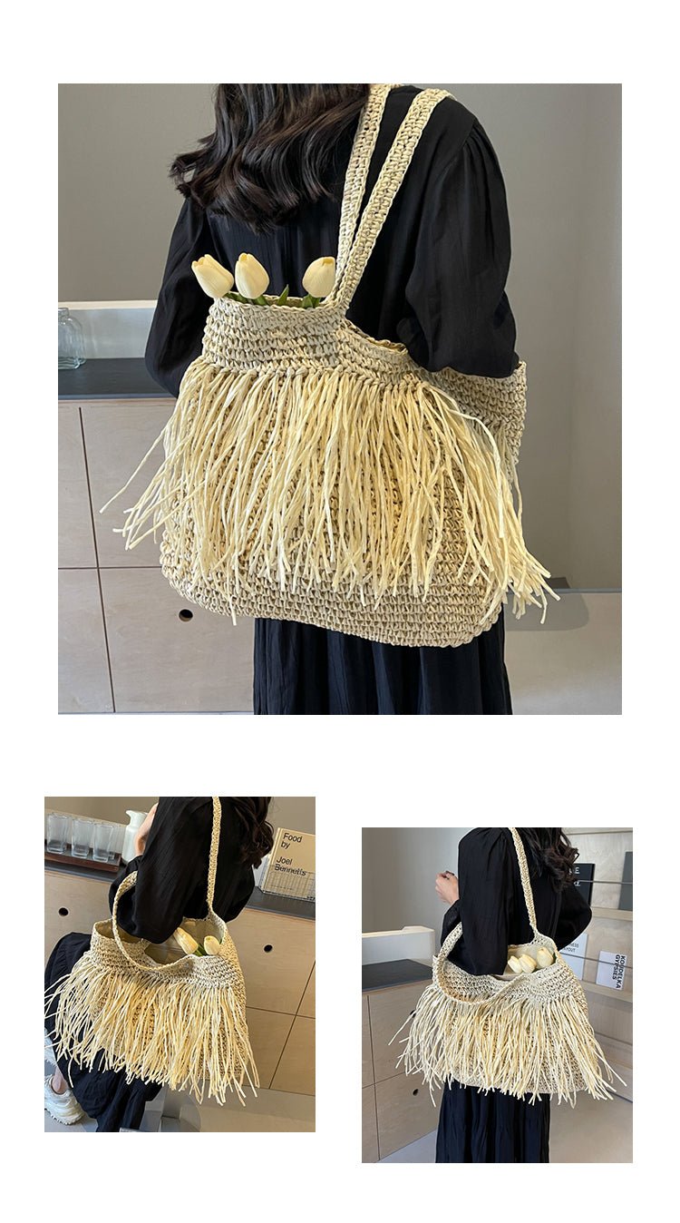 Refined Tote Bag in Straw