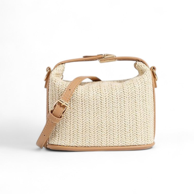 Sun-Ready Woven Straw Crossbody