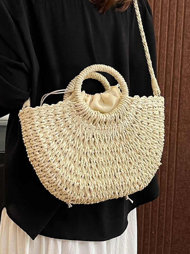 Sun-Ready Ianthe Round-Handle Beach Bag