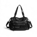 Timeless Retro Leather Shoulder Bag with Pockets