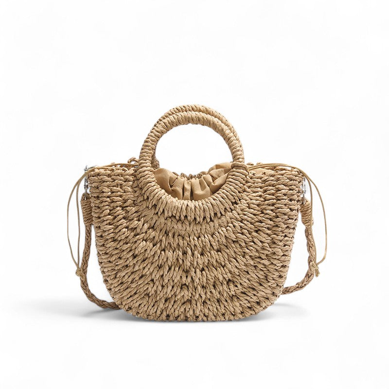 Sun-Ready Ianthe Round-Handle Beach Bag