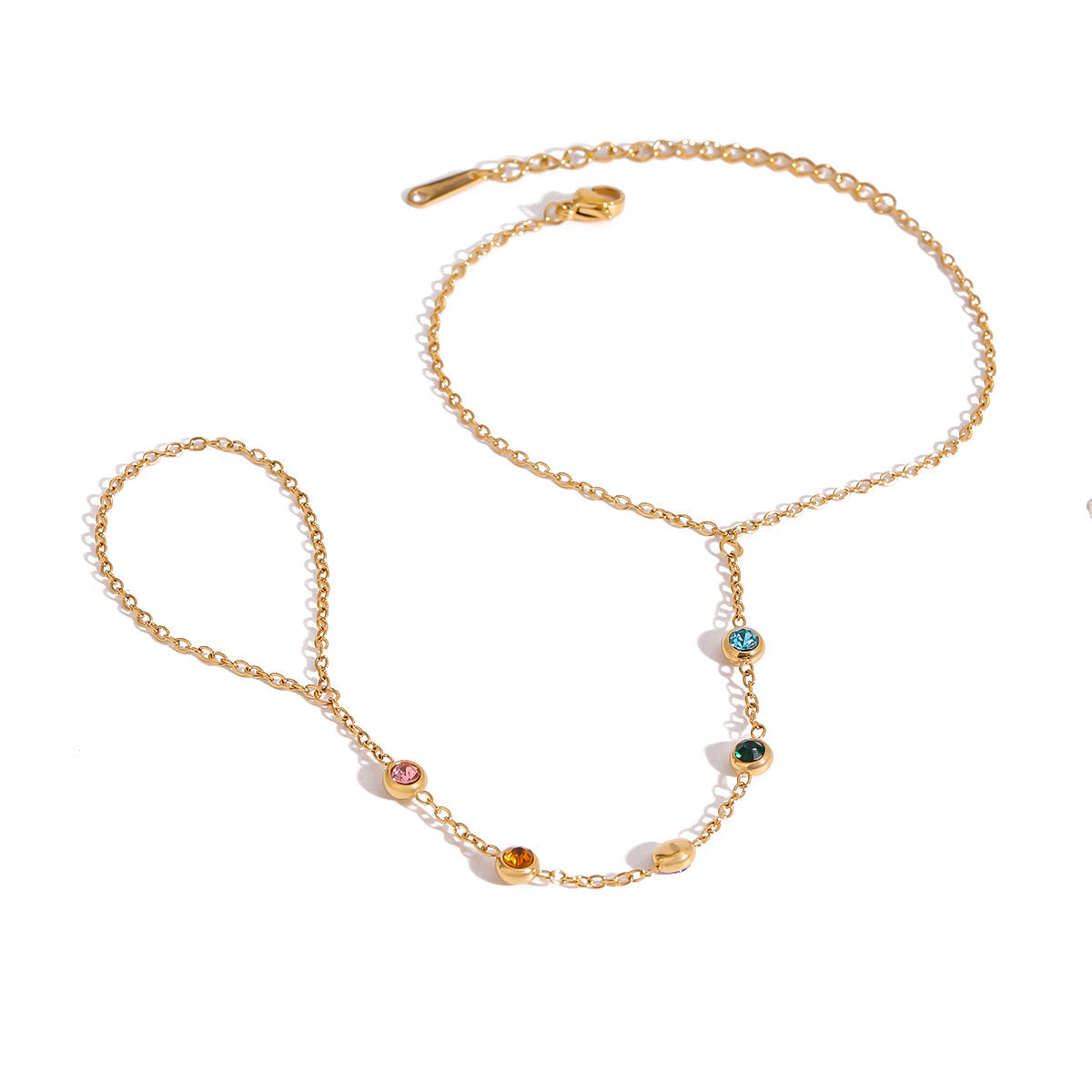 Stainless Steel Bracelet with Crystal Detail