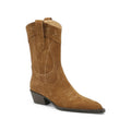 Modern Trend-Embroidered Suede Western Boots