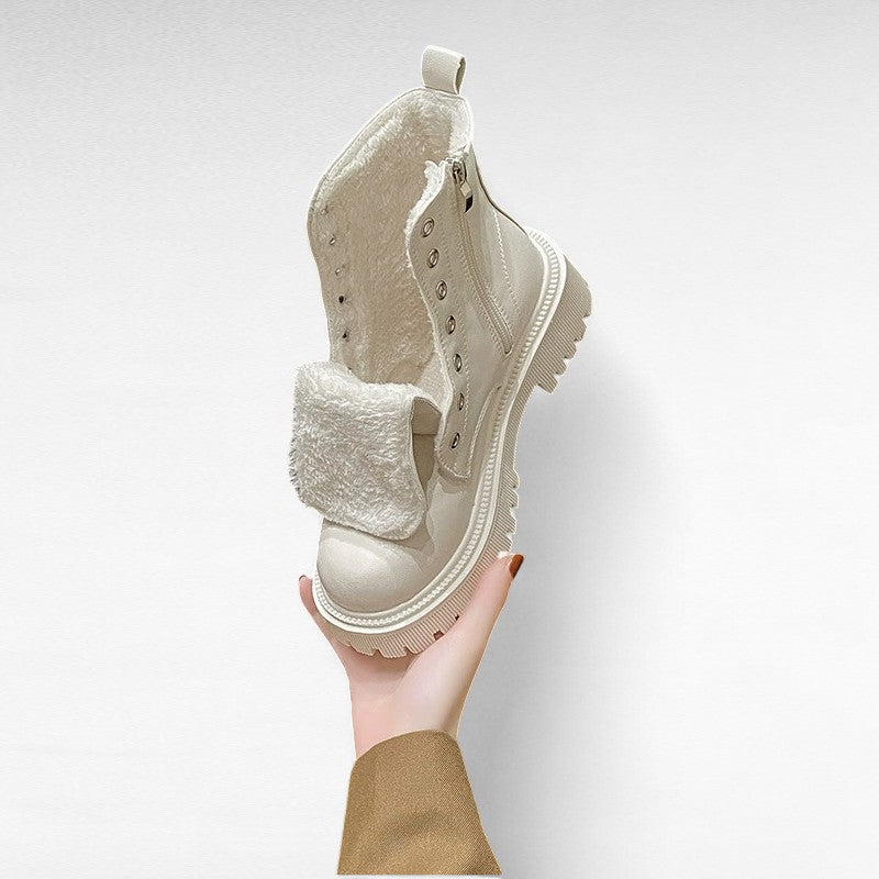 Bold Ysolde Lace-Up Shearling-Lined Boots