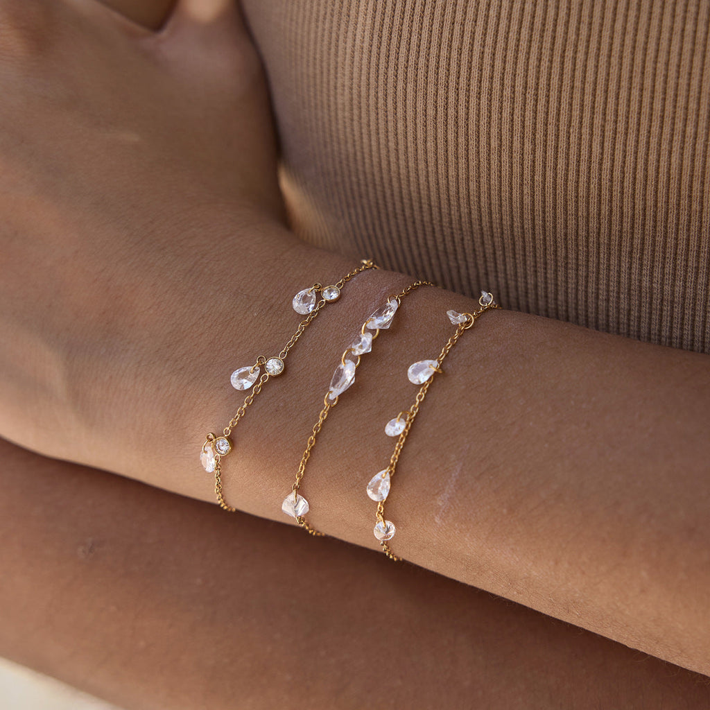 Stainless Steel Bracelet with Droplet Detail