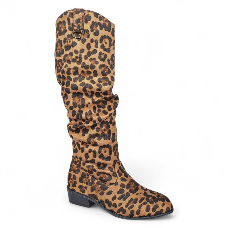 Untamed Kestrel Leopard-Print Tall Western Boots