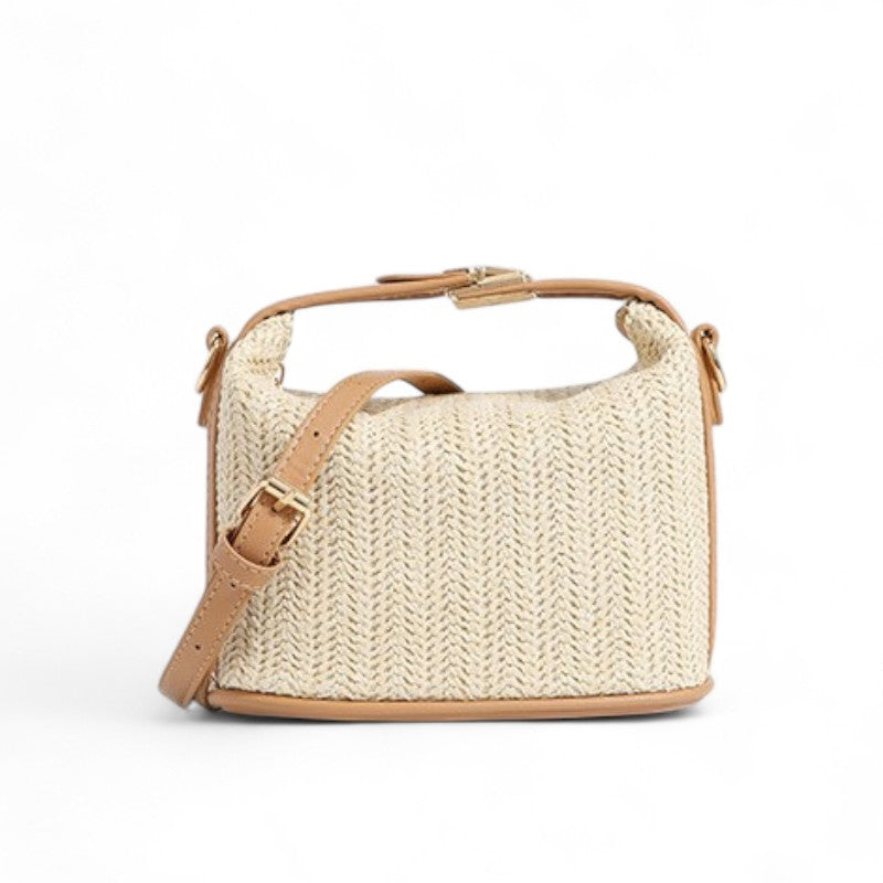 Sun-Ready Woven Straw Crossbody