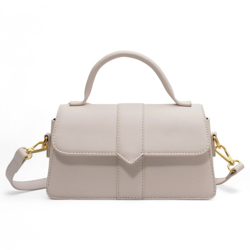 Understated Smooth Leather Shoulder Bag