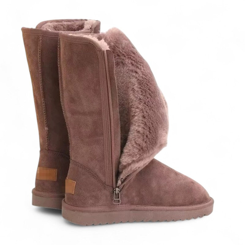 Effortless Cyrena Shearling-Lined Winter Boots with Zip