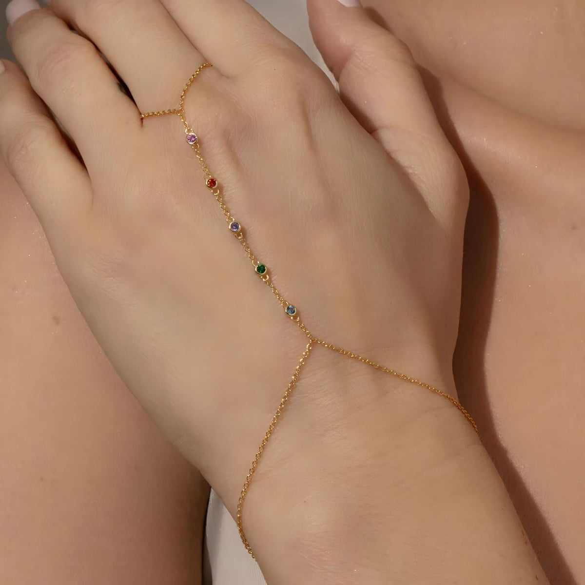 Stainless Steel Bracelet with Crystal Detail