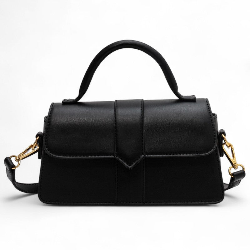 Understated Smooth Leather Shoulder Bag