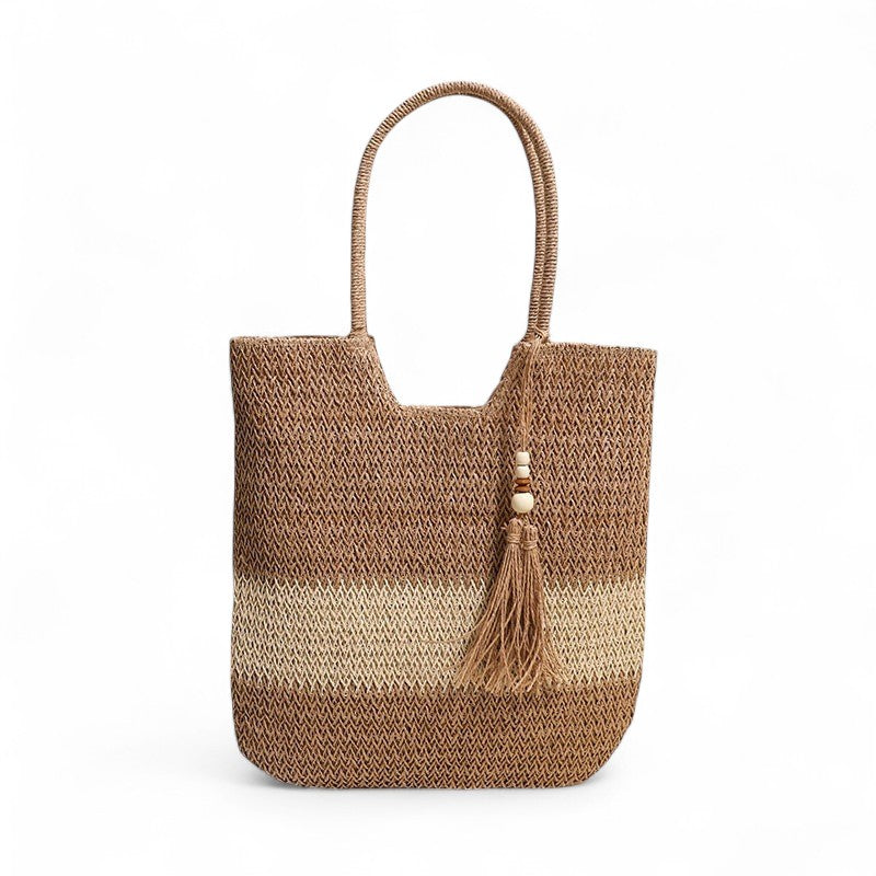 Sun-Ready Woven Straw Beach Bag