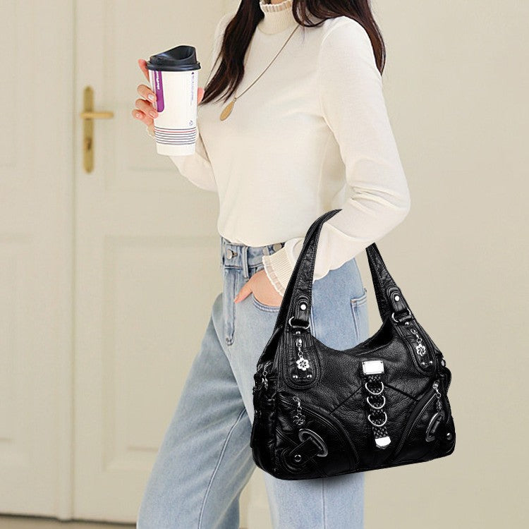 City-Ready Multi-Pocket Shoulder Bag