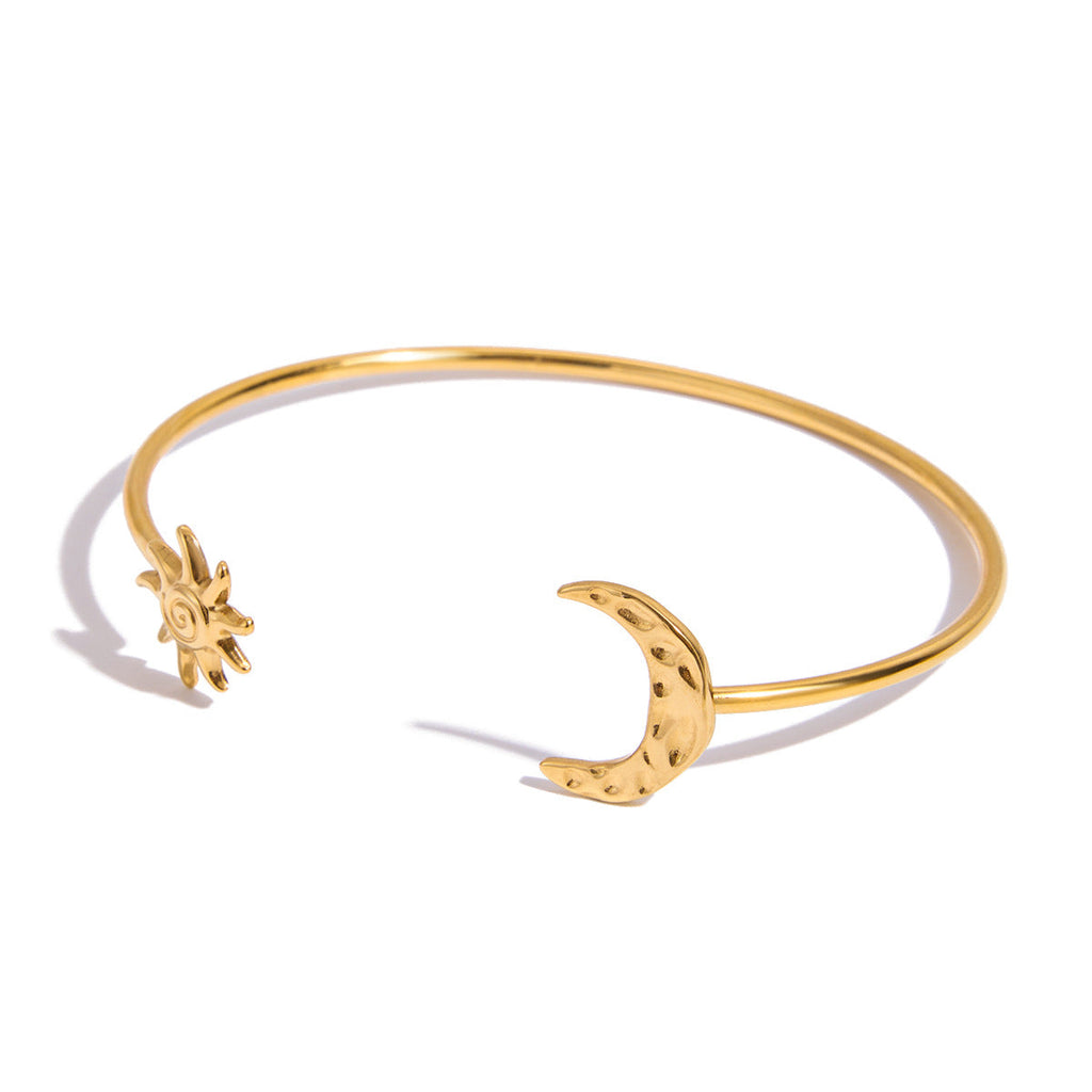 Stainless Steel Bracelet with Moon Detail