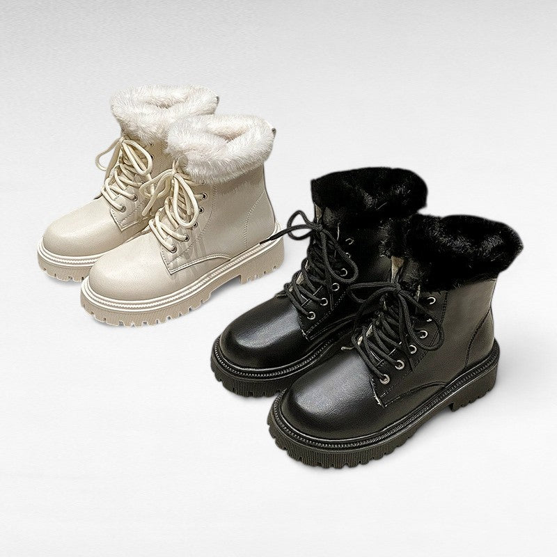 Bold Ysolde Lace-Up Shearling-Lined Boots