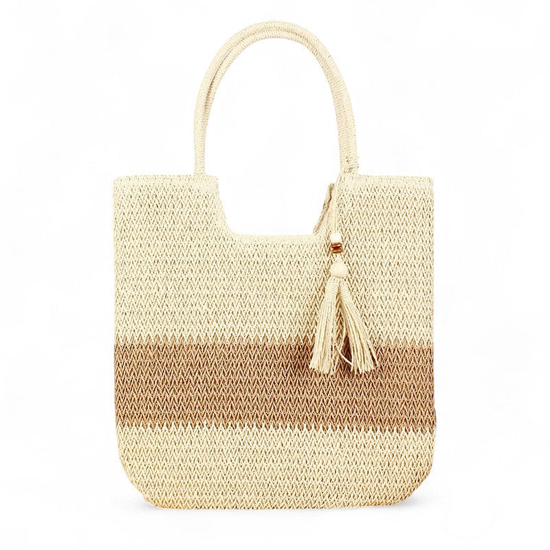 Sun-Ready Woven Straw Beach Bag