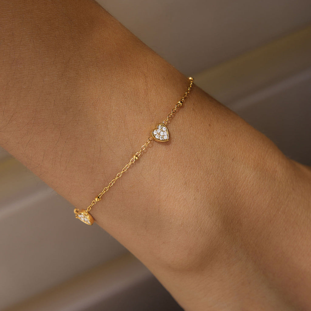 Stainless Steel Bracelet with Station Detail