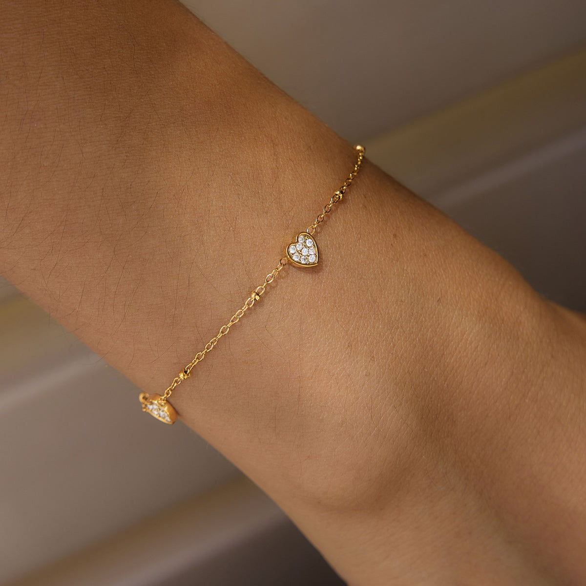 Stainless Steel Bracelet with Station Detail